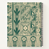 Dekoratives botanisches Jugendstil-Muster Notizblock (Rückseite)
