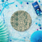 Dekoratives botanisches Jugendstil-Muster Pappteller (Party)