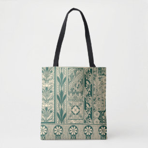 Dekoratives botanisches Jugendstil-Muster Tasche