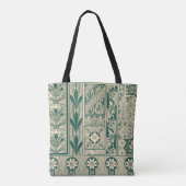 Dekoratives botanisches Jugendstil-Muster Tasche (Rückseite)