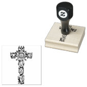 Dekoratives Christliches Kreuz der IHS Gummistempel (Stempel)