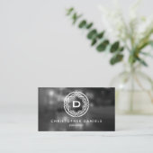 DEKORATIVES CIRCLE-LOGO mit IHREM ERSTEN Foto Visitenkarte (Stehend Vorderseite)