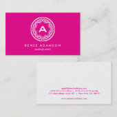 DEKORATIVES CIRCLE-LOGO mit IHREM ERSTEN Magenta 2 Visitenkarte (Vorne/Hinten)