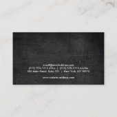 DEKORATIVES CIRCLE-LOGO mit IHREM INITIAL Blk Wood Visitenkarte (Rückseite)