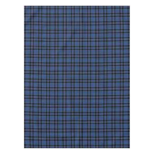Dekoratives Classic Blue Tartan Kariertes Muster Tischdecke (Vorderseite)