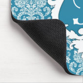 Dekoratives Damast-Monogramm Mousepad (Ecke)
