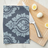 Dekoratives Damast-Muster-Licht auf Dunkelheit - Handtuch (Viertel Falte)