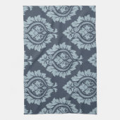 Dekoratives Damast-Muster-Licht auf Dunkelheit - Handtuch (Vertikal)