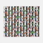 Dekoratives Design der Weihnachtsstreifen Fleecedecke (Vorderseite (Horizontal))