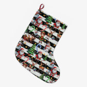 Dekoratives Design der Weihnachtsstreifen Großer Weihnachtsstrumpf (Vorderansicht (hängend))