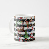 Dekoratives Design der Weihnachtsstreifen Kaffeetasse (Vorderseite Links)