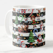 Dekoratives Design der Weihnachtsstreifen Kaffeetasse