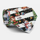 Dekoratives Design der Weihnachtsstreifen Krawatte (Gerollt)