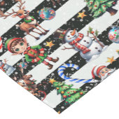 Dekoratives Design der Weihnachtsstreifen Kurzer Tischläufer (Ecke)