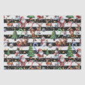 Dekoratives Design der Weihnachtsstreifen Seidenpapier (Vorderseite)