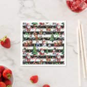 Dekoratives Design der Weihnachtsstreifen Serviette (Beispiel)