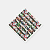 Dekoratives Design der Weihnachtsstreifen Serviette (Ecke)