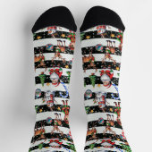 Dekoratives Design der Weihnachtsstreifen Socken (Oben)
