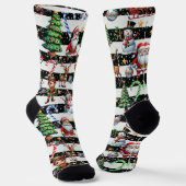 Dekoratives Design der Weihnachtsstreifen Socken (Gewinkelt)