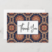 Dekoratives Design von Blume und Sternen Dankeskarte (Vorne/Hinten)