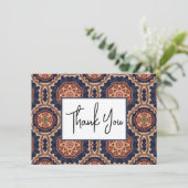 Dekoratives Design von Blume und Sternen Dankeskarte (Stehend Vorderseite)