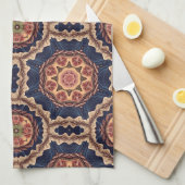 Dekoratives Design von Blume und Sternen Geschirrtuch (Viertel Falte)