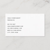 Dekoratives Design von Blume und Sternen Visitenkarte (Rückseite)