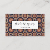 Dekoratives Design von Blume und Sternen Visitenkarte (Vorderseite)