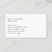 Dekoratives Design von Blume und Sternen Visitenkarte (Rückseite)