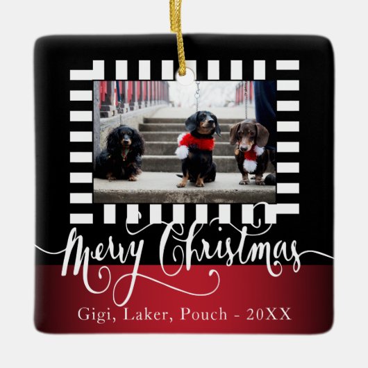 Dekoratives DIY Foto Design - Weihnachten Keramikornament (Vorderseite)