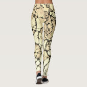 Dekoratives Doodle Muster Leggings (Rückseite)