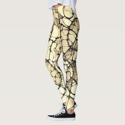 Dekoratives Doodle Muster Leggings (Links)