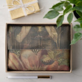 Dekoratives dunkles rustikales Fantasy-Garten-Mädc Seidenpapier (Geschenk)