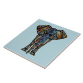 Dekoratives Elefantendesign Fliese (Seite)