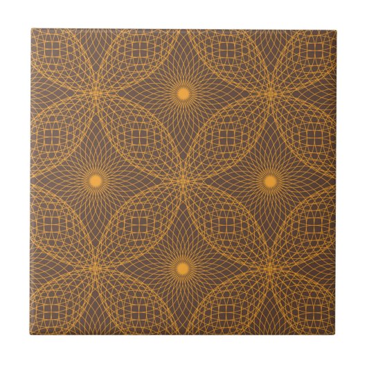 Dekoratives, elegantes, abstraktes Mandala-Muster Fliese (Vorderseite)