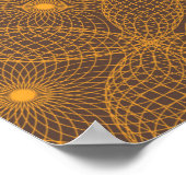 Dekoratives, elegantes, abstraktes Mandala-Muster Poster (Ecke)