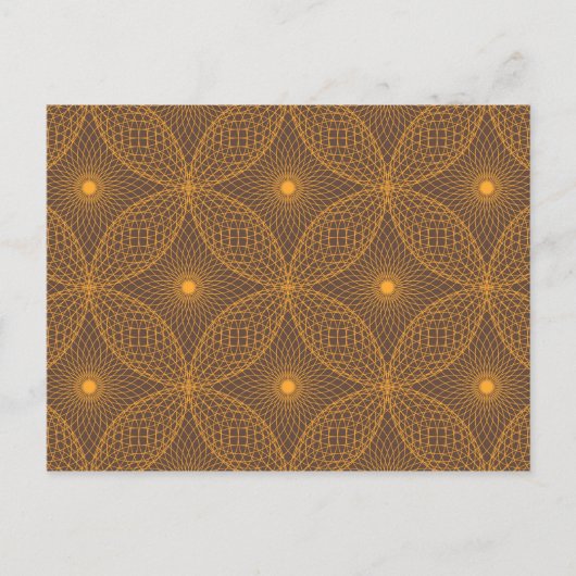 Dekoratives, elegantes, abstraktes Mandala-Muster Postkarte (Vorderseite)