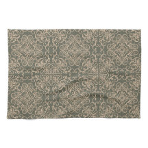 Dekoratives Elegantes Ornament Dunkeles, grünes Mu