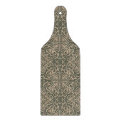 Dekoratives Elegantes Ornament Dunkeles, grünes Mu Schneidebrett (Vorderseite)