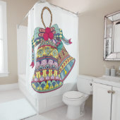 Dekoratives Element der Weihnachtsglocken Duschvorhang (Beispiel)