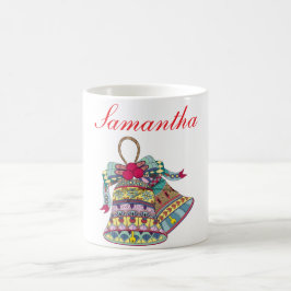 Dekoratives Element der Weihnachtsglocken Kaffeetasse
