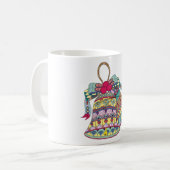 Dekoratives Element der Weihnachtsglocken Kaffeetasse (Vorderseite Links)