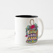 Dekoratives Element der Weihnachtsglocken Zweifarbige Tasse (VorderseiteRechts)