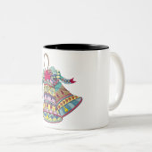 Dekoratives Element der Weihnachtsglocken Zweifarbige Tasse (VorderseiteRechts)