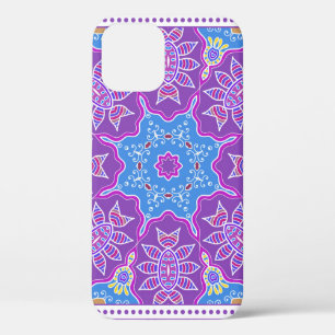Dekoratives farbenfrohes Ornament auf weißem Hinte Case-Mate iPhone Hülle