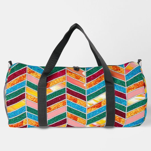 Dekoratives farbiges Muster Duffle Bag (Rückseite)