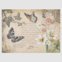 Dekoratives florales Decoupage-Seidenpapier