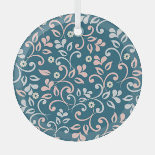 Dekoratives florales nahtloses Muster im Vintage-S Ornament Aus Glas