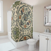 Dekoratives florales persisches Fliesendesign Duschvorhang (Beispiel)