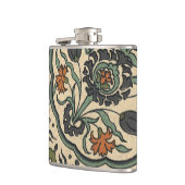 Dekoratives florales persisches Fliesendesign Flachmann (Links)